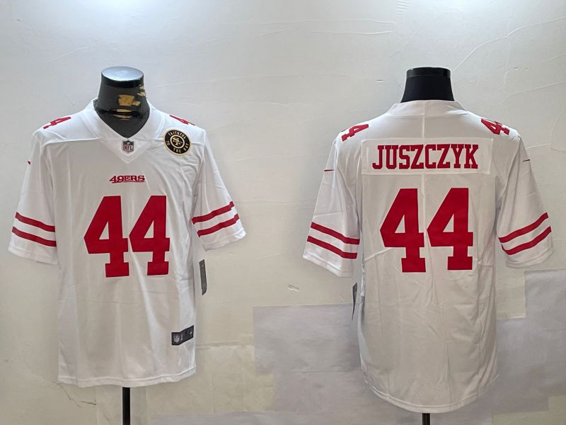 Men San Francisco 49ers #44 Juszczyk White Second generation 2024 Nike Limited NFL Jersey style 2